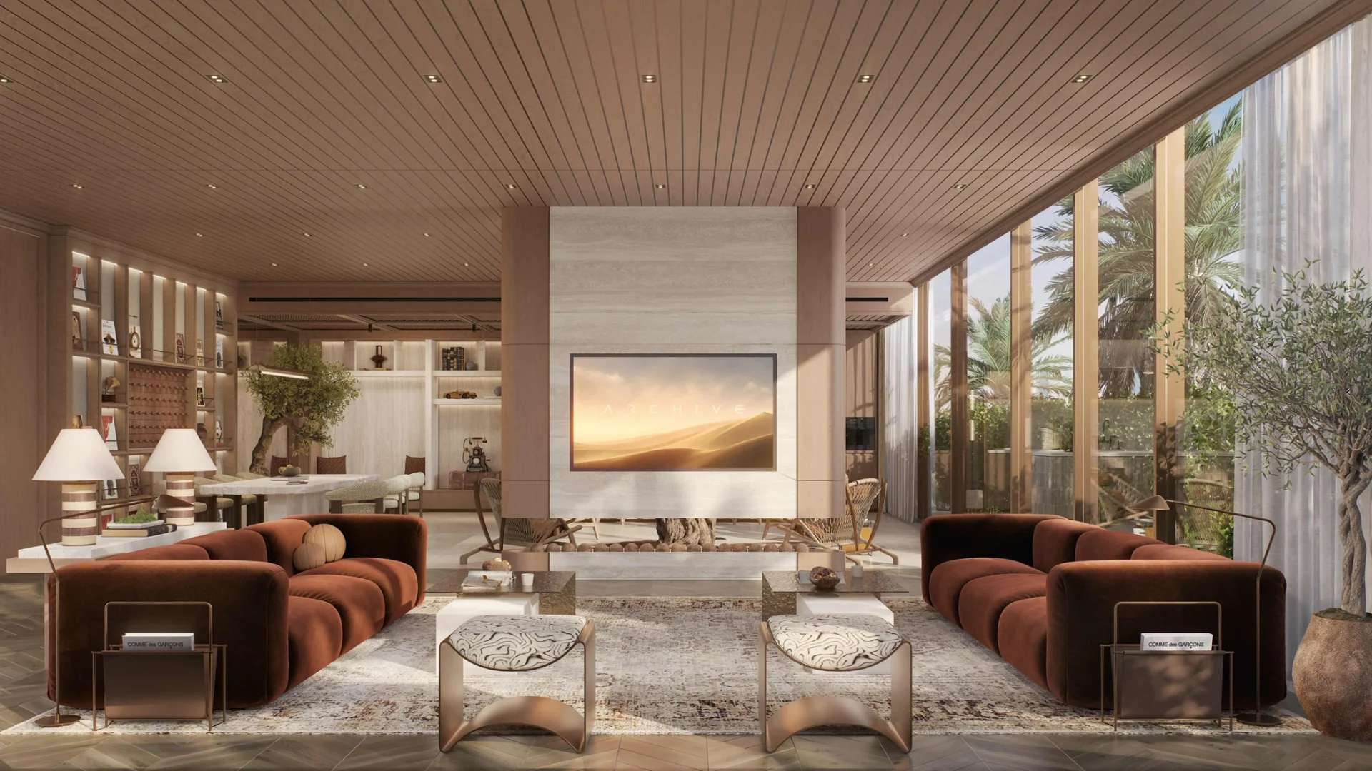 Furnished living room interior at The Archive by Imtiaz