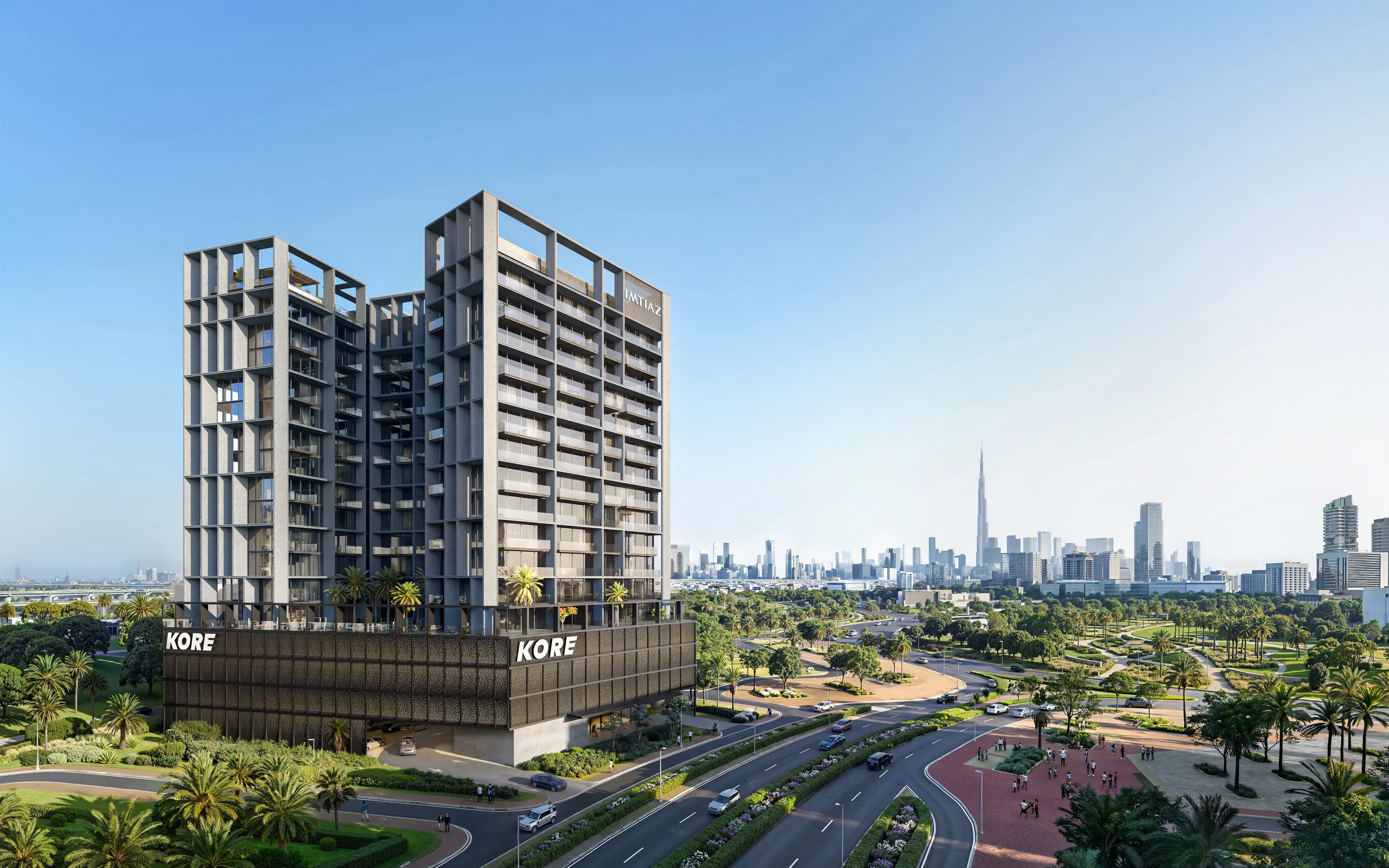KORE by Imtiaz with the Downtown Dubai skyline in the background
