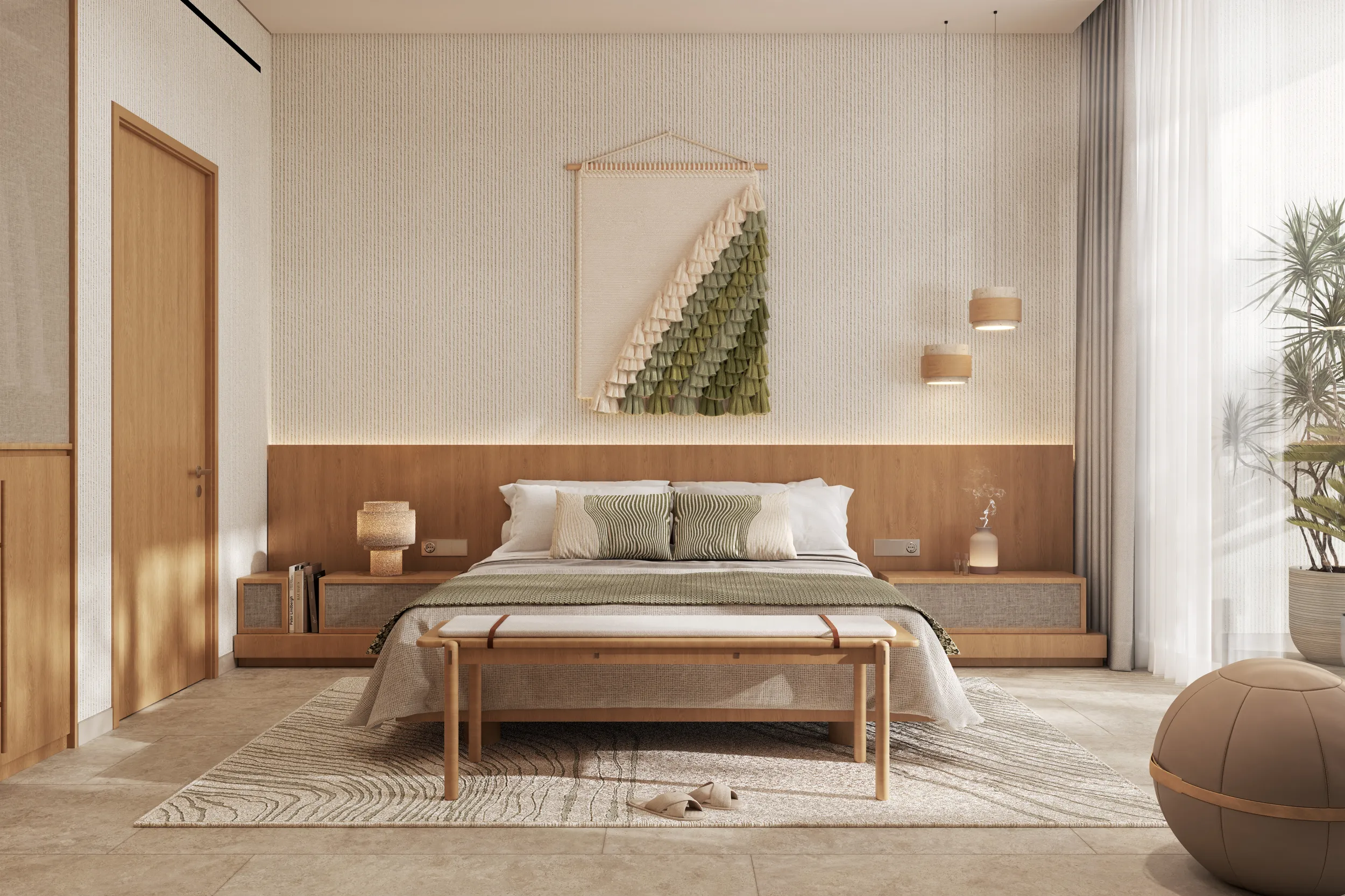Fully furnished bedroom at KORE by Imtiaz
