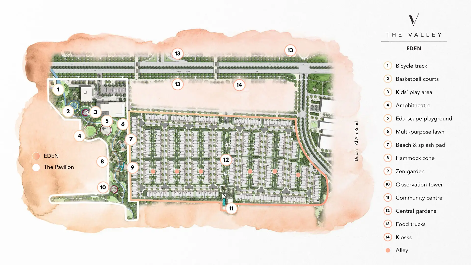 The Valley by Emaar master plan